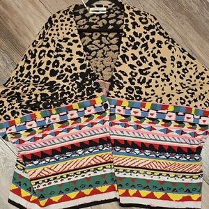 Multicolor, Patterned, Cardigan, Cozy, Relax, Office, Party, Travel, Work, Wine